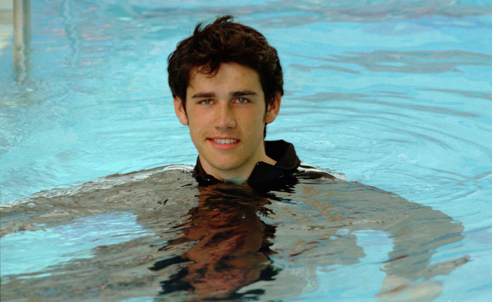 pool tracksuit black swim training fully clothed