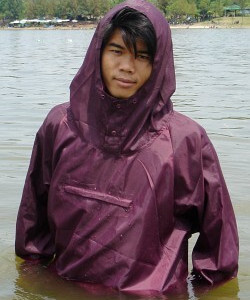 nylon sunsuit hooded swim anorak