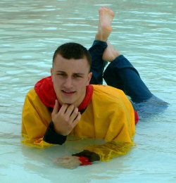 Lifeguard in Jeans and Anorak