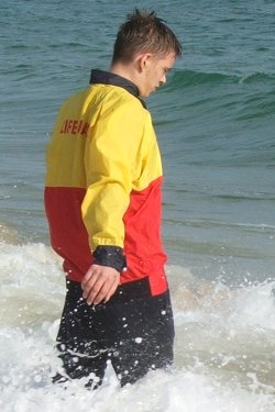 Lifeguard in Jeans and Anorak