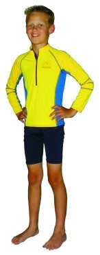 swim shirt yellow