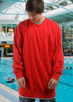 long sleeve tall tee swim shirt