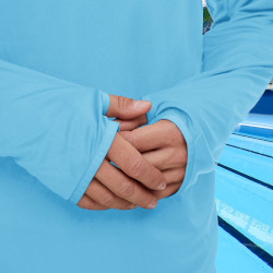 swim shirt with thumbloop