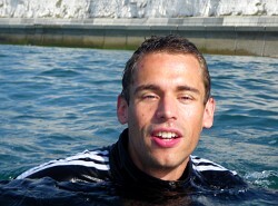 Swimming Training in Tracksuit